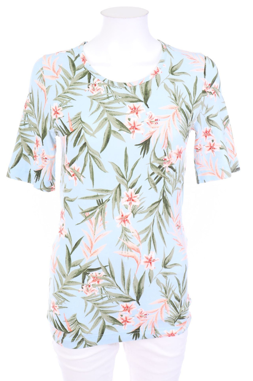 avitano - Kurzarm-Shirt mit Tropical Print - D 34