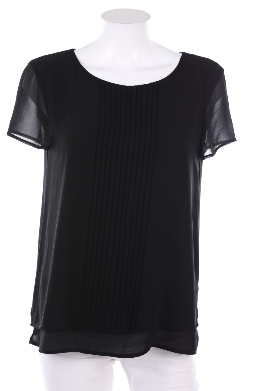 s.Oliver BLACK LABEL - Kurzarm-Bluse mit Keyhole - D 36