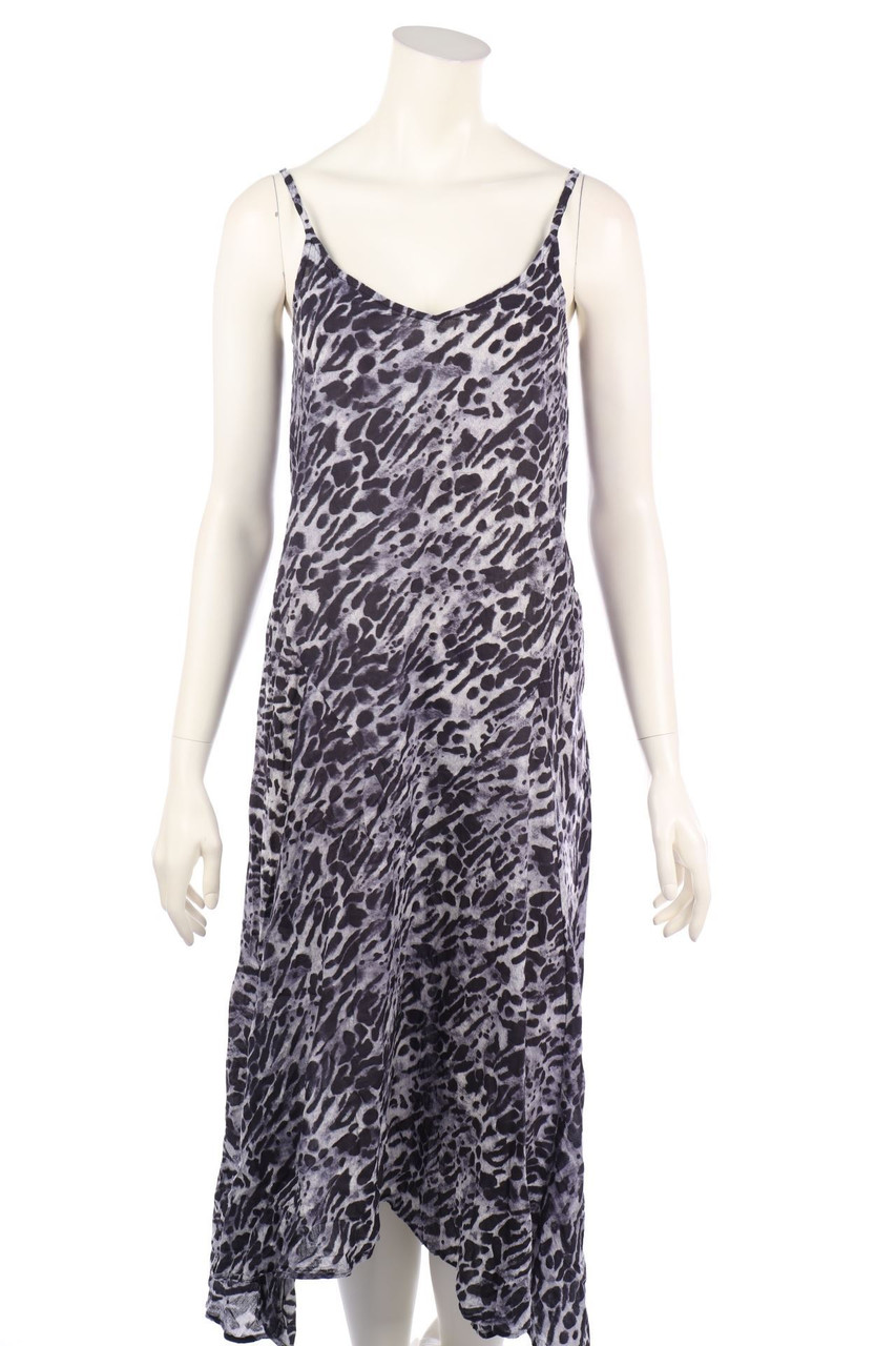 ALLSAINTS - Vokuhila-Midikleid mit Schlitz - S