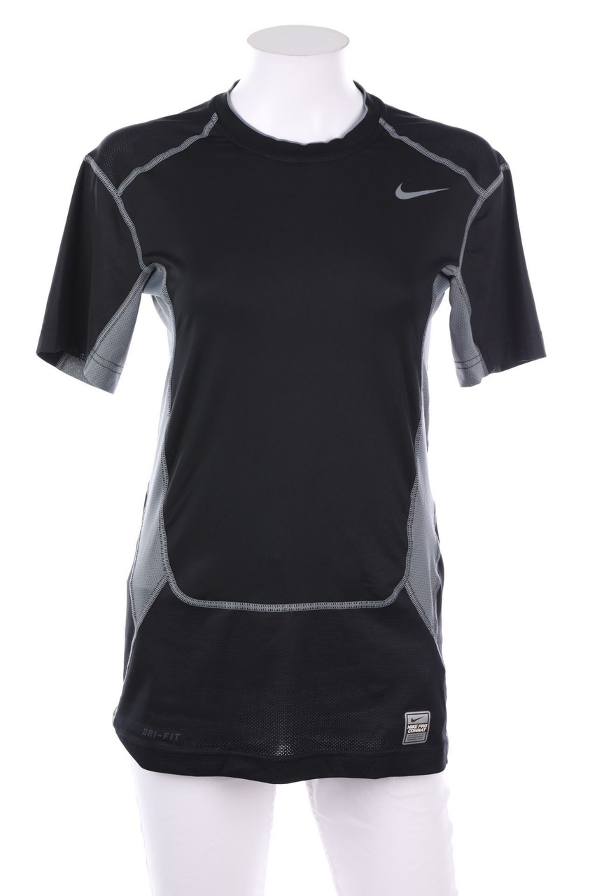 NIKE PRO - Sport T-Shirt mit Mesh-Einsatz - L