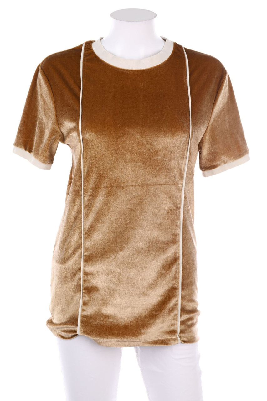 asos - Samt-Kurzarm-Shirt - M