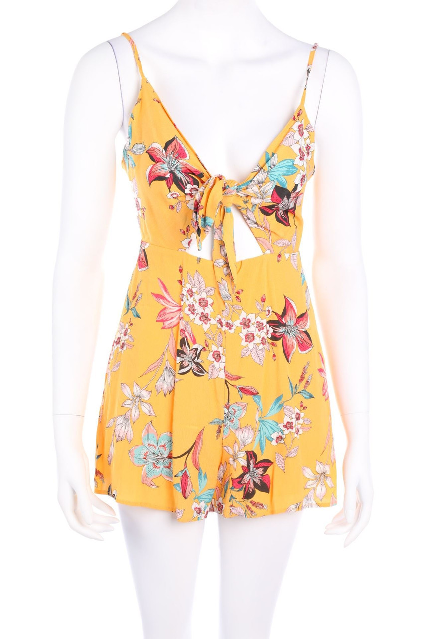 Bershka - Playsuit mit Blumen-Print - S