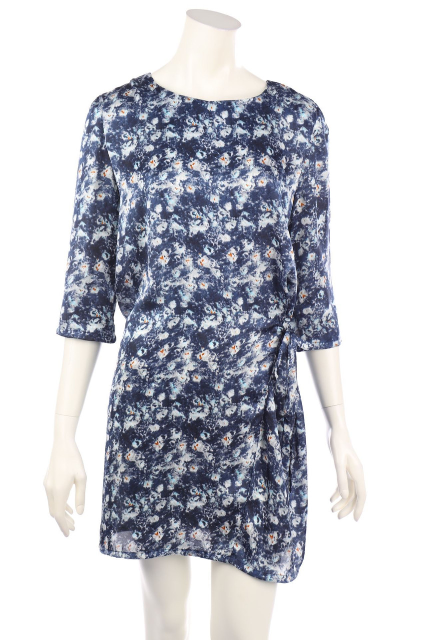 suncoo - Satin-Kleid mit Print zum Knoten - D 36