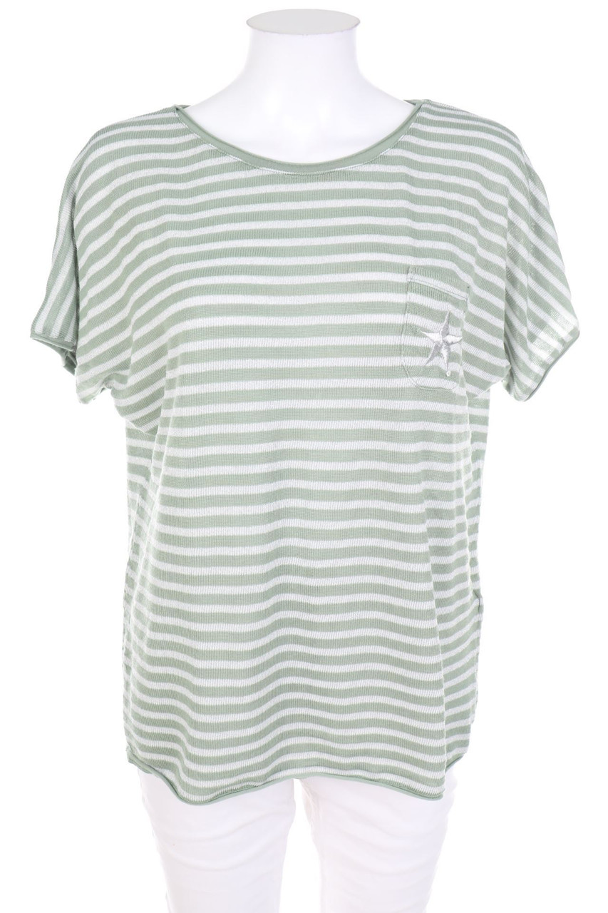 Best Connections - Strick-Kurzarm-Shirt mit Glitzer - D 36-38