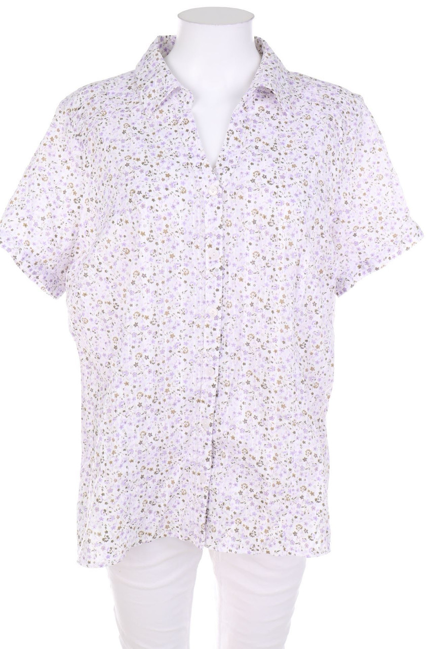 CANDA by C&A - Baumwoll-Hemd-Bluse mit kurzem Ärmel - D 48