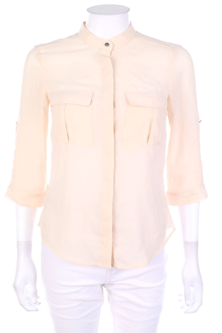 H&M - Hemd-Bluse mit Krempel-Ärmeln - D 34