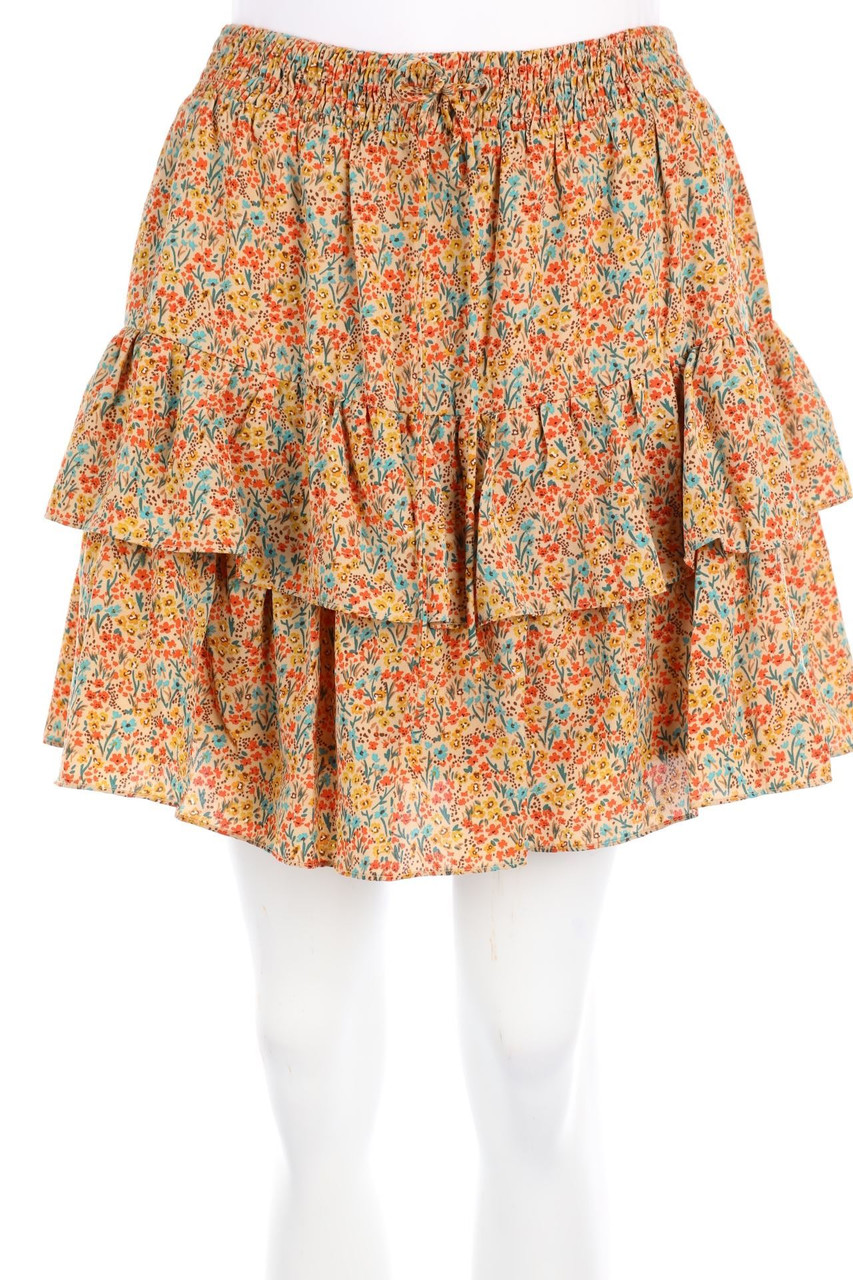 Wiya - Volants-Minirock mit floralem Muster - D 38-40