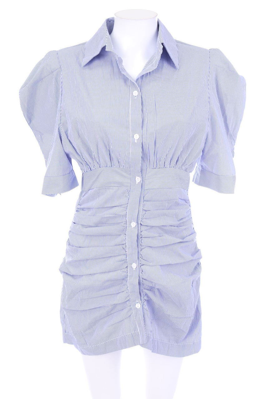 SHEIN - Streifen-Blusenkleid mit Raffungen - S