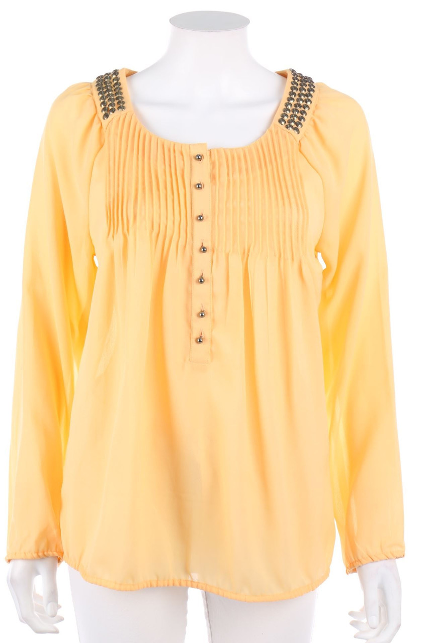 Ohne Label - Bluse mit Raffungen - D 44