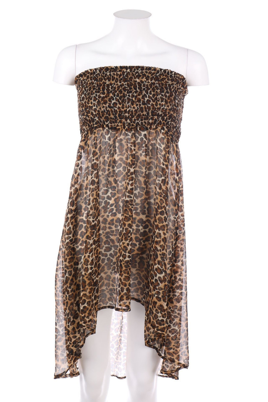 Ohne Label - Party-Kleid mit Leo-Print - M