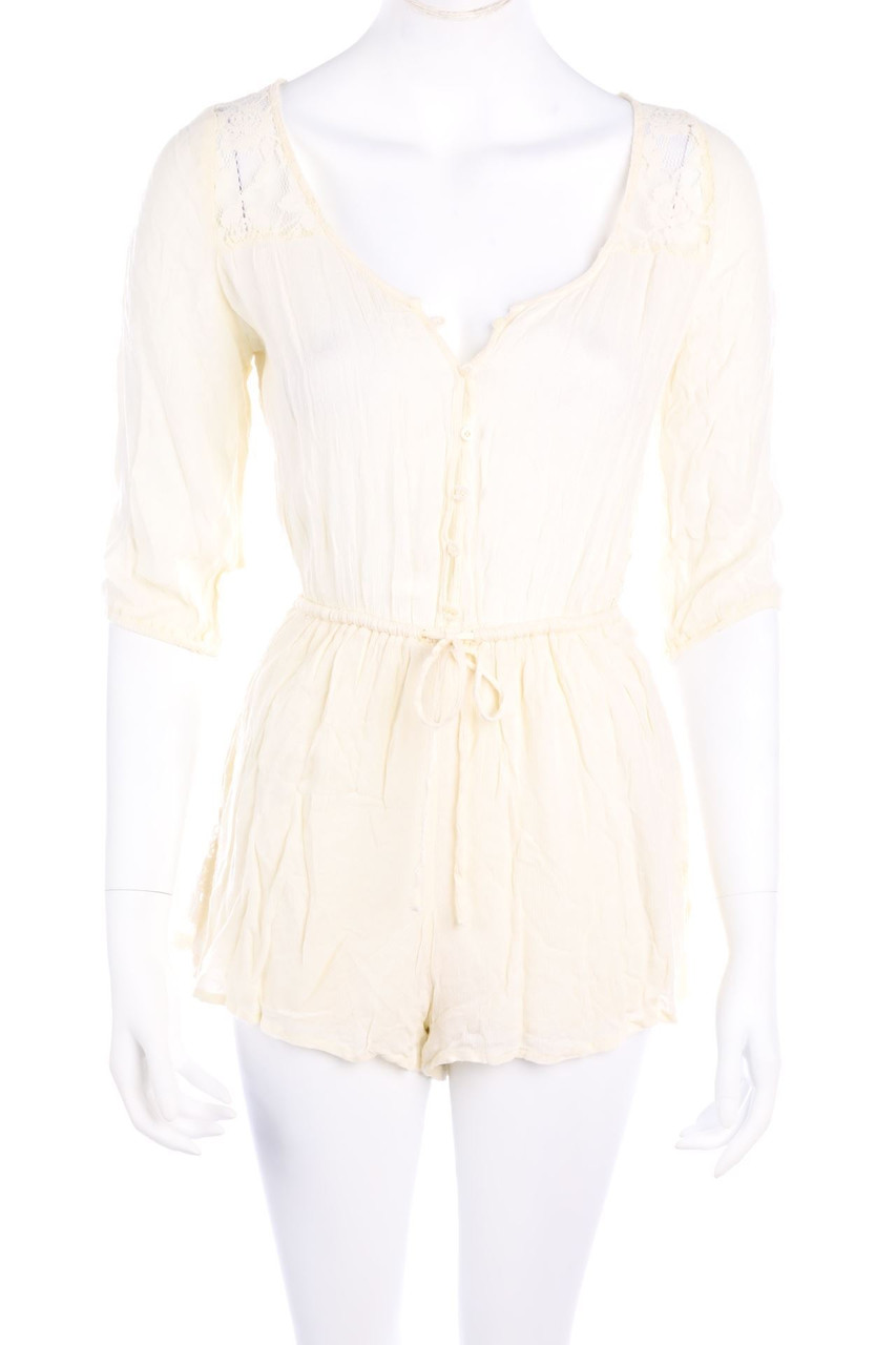 HOLLISTER - Playsuit mit Spitzen-Einsatz - S
