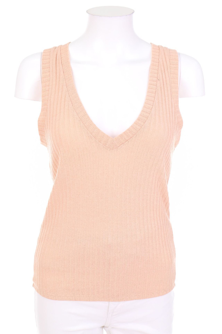 MANGO - Strick-Top mit tiefem Ausschnitt - XS