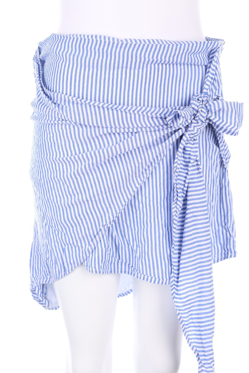 SAVAGE HONEY - Streifen-Minirock in Wickel-Optik zum Knoten - D 38