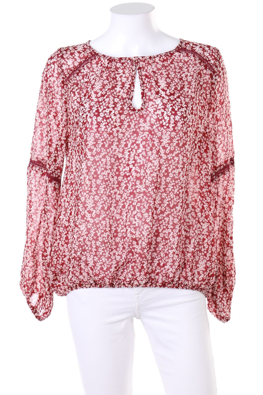 AMISU - Bluse mit Blumen-Print im Boho-Stil - XS