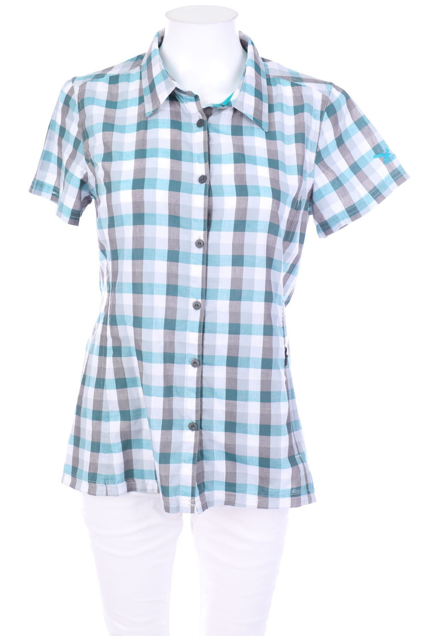 SALEWA - Karo-Hemd-Bluse mit kurzem Ärmel - D 40