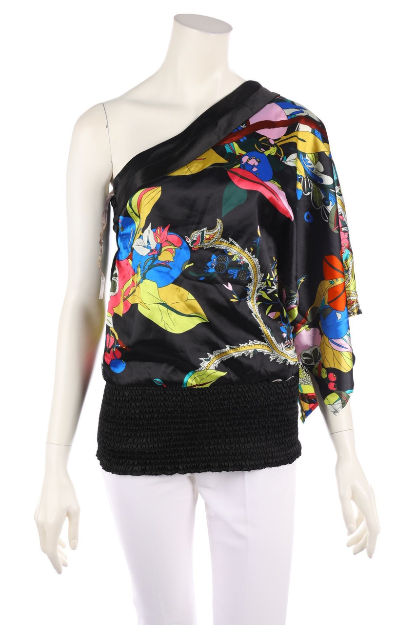 jennifer taylor - One Shoulder-Bluse mit Print - D 38