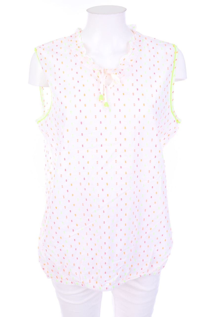 Ohne Label - Neon-Blusentop mit Schnürung - XL