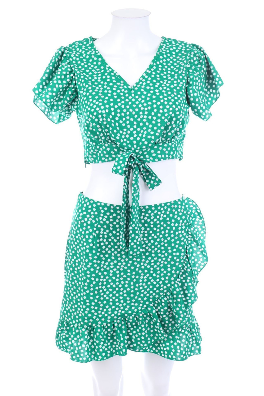 SHEIN - Kombination mit Blumen-Print mit Volants - S