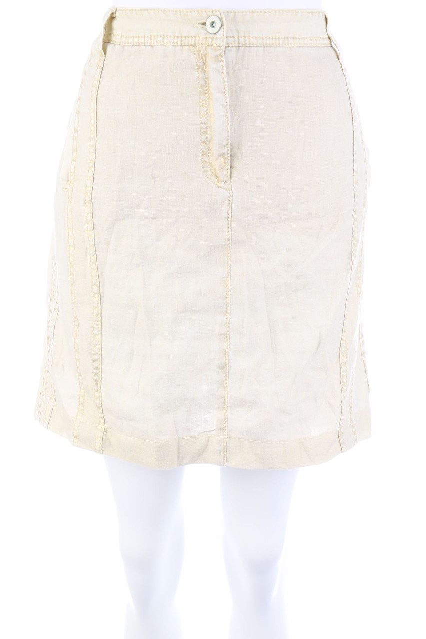 MARC CAIN - Leinen-Rock mit Metallic-Effekt - D 42