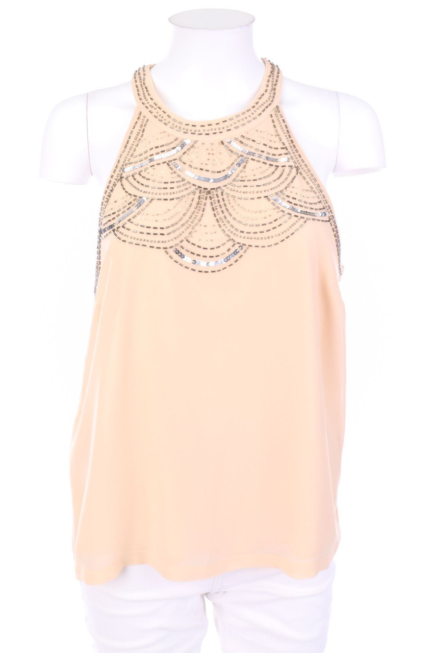 zebra - Blusentop mit Pailletten - S