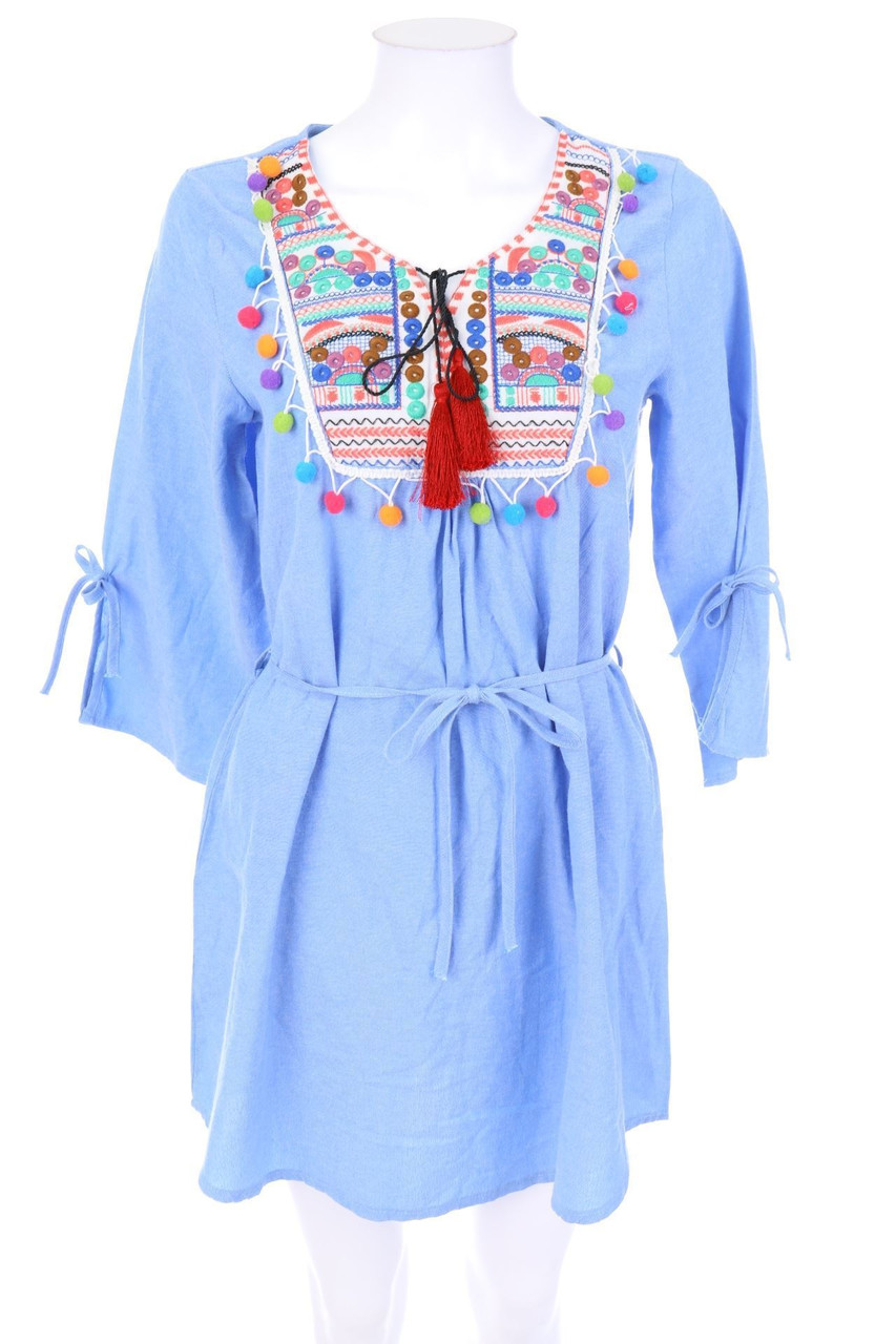 Lilie Rose - Boho-Bluse mit Stickereien - S