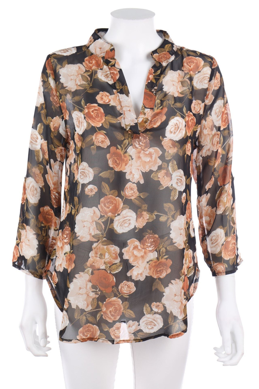 My Hailys - Bluse mit Blumen-Print - M