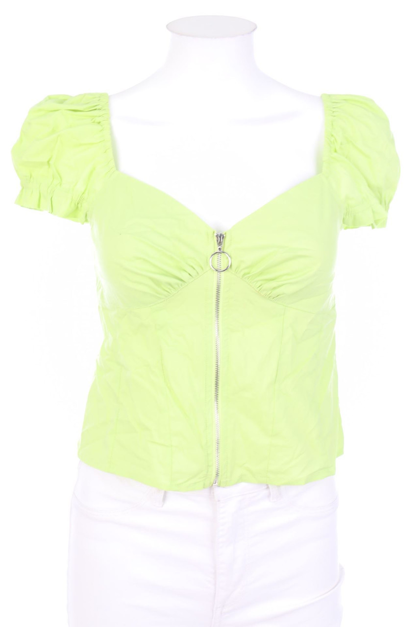 FB SISTER - Kurzarm-Bluse mit Reißverschluss - M