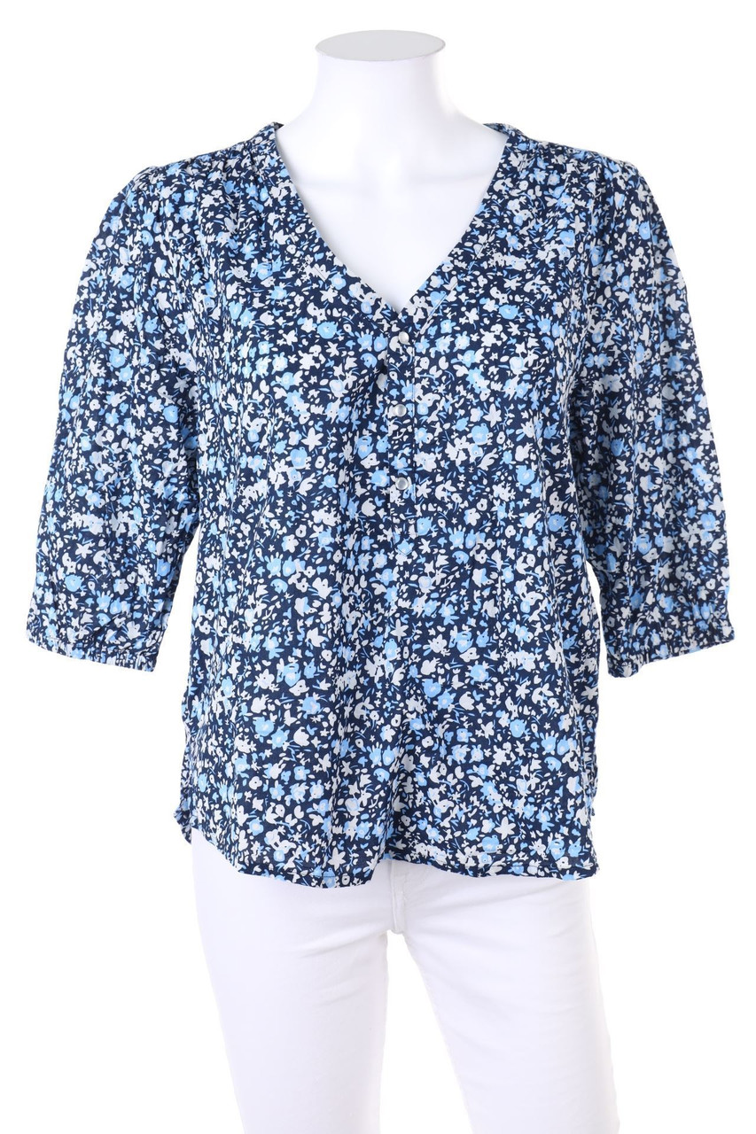 Essentials by Tchibo - Baumwoll-Bluse mit 3/4-Ärmel - D 36