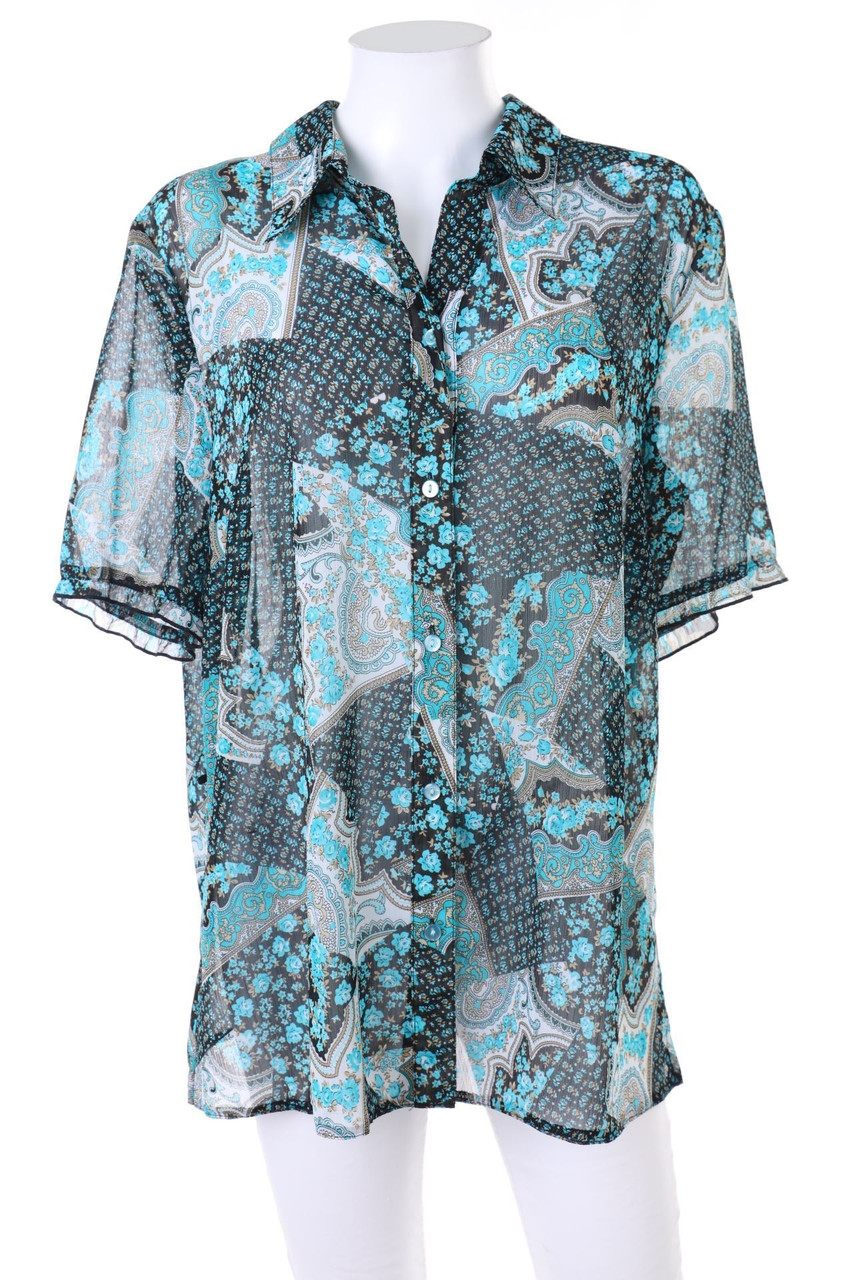 CANDA by C&A - Kurzarm-Bluse mit floralem Muster - D 46