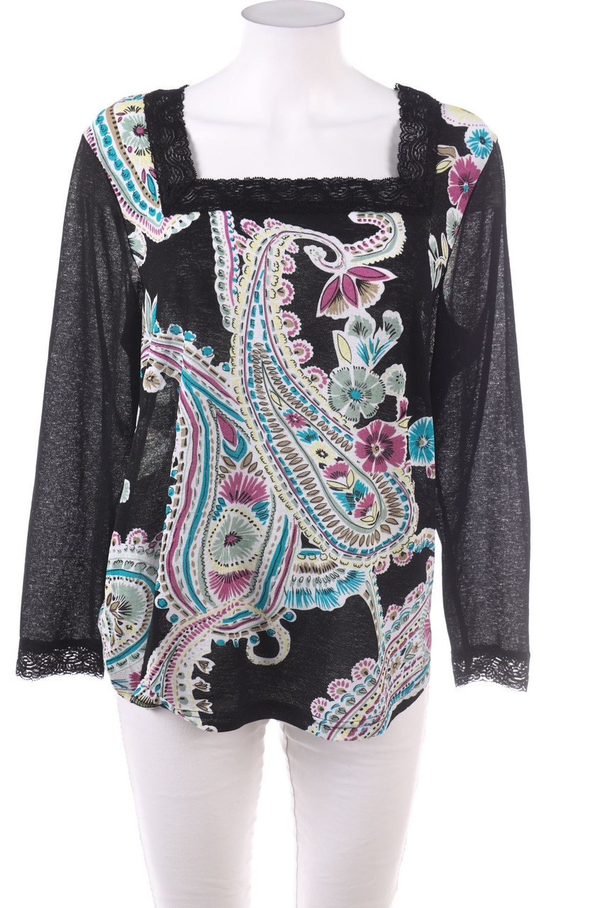 Ohne Label - Bluse mit Blumen-Print - D 42