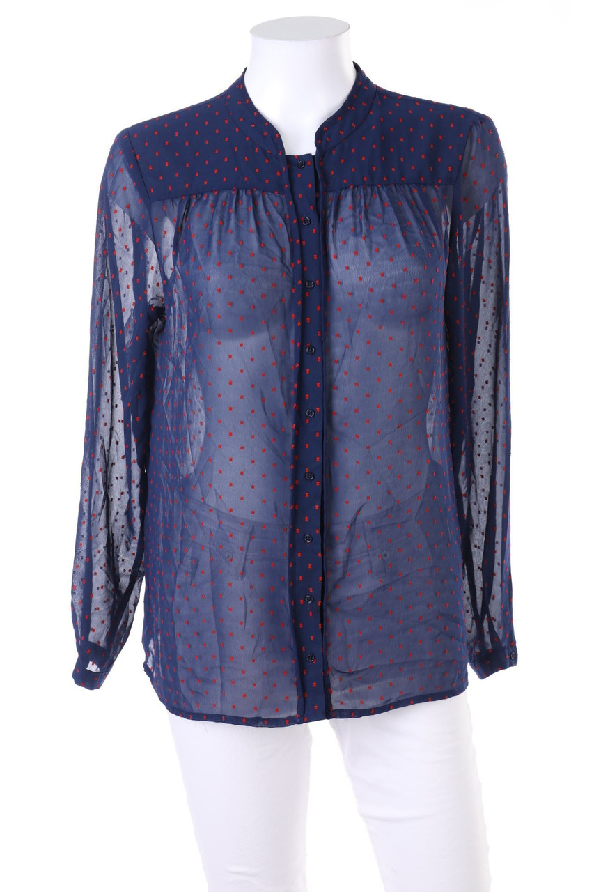 ZARA - Polka Dot-Bluse mit Knöpfen - M