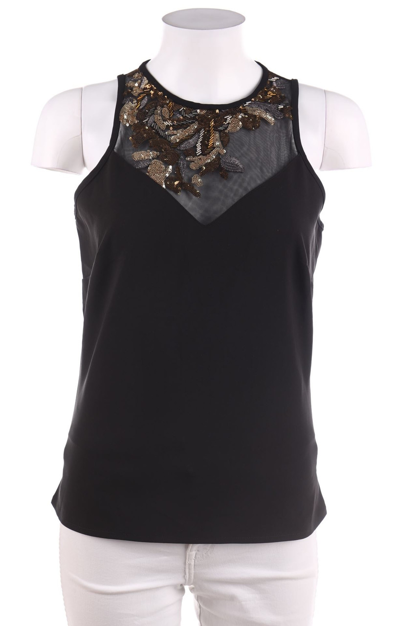 Ohne Label - Blusentop mit Pailletten - M