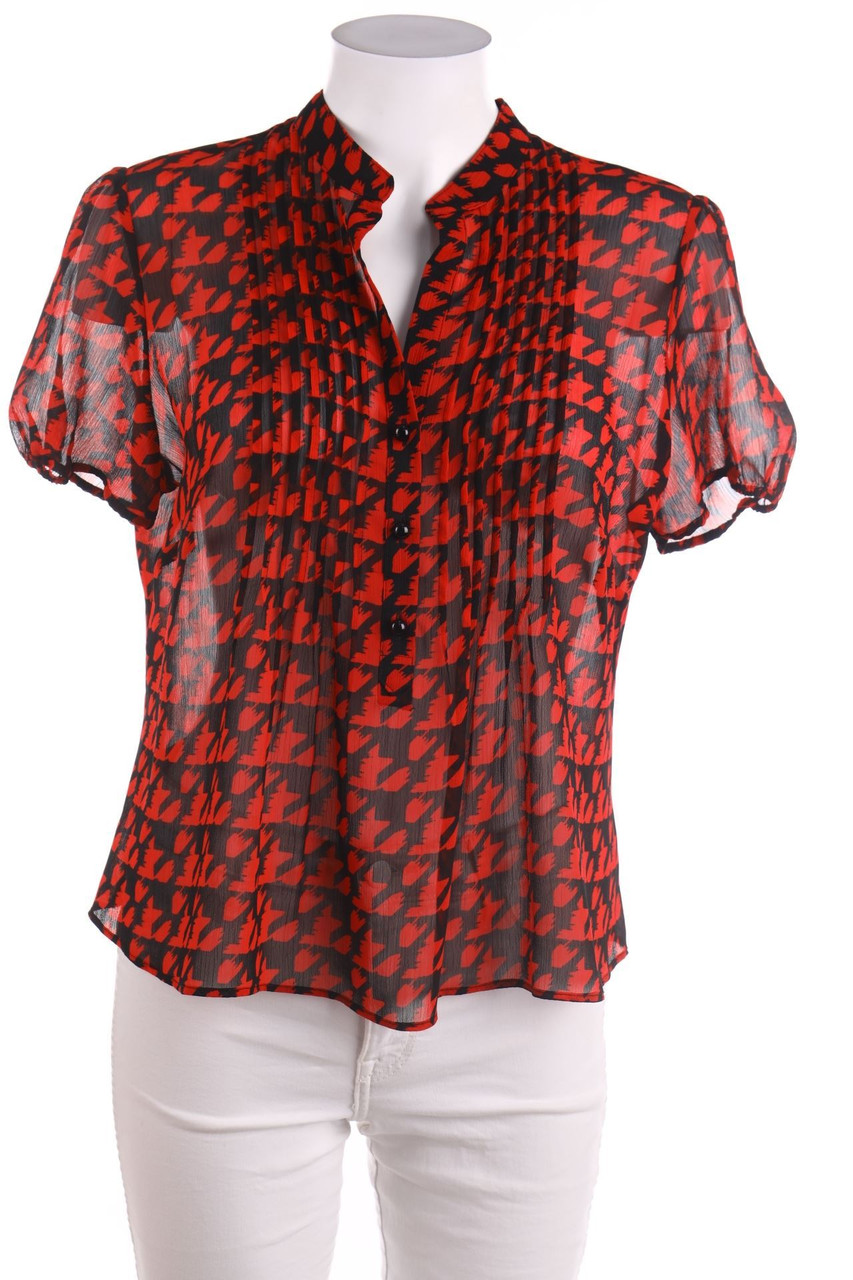 MARKS & SPENCER - Chiffon-Kurzarm-Bluse mit Biesen - M