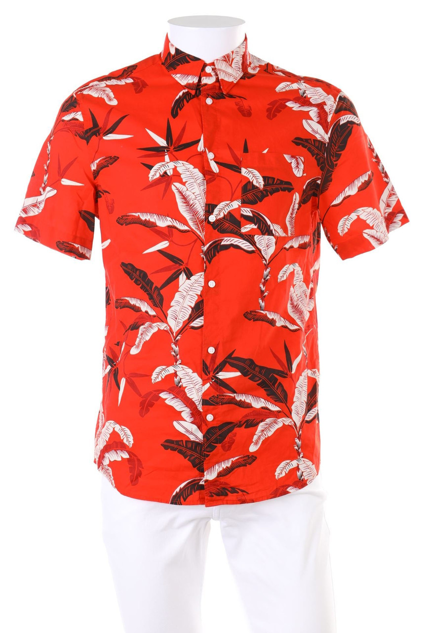 H&M - Kurzarm-Hemd mit Tropical Print - S