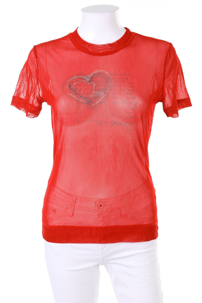 s.Oliver - Mesh-Kurzarm-Shirt mit Print - M