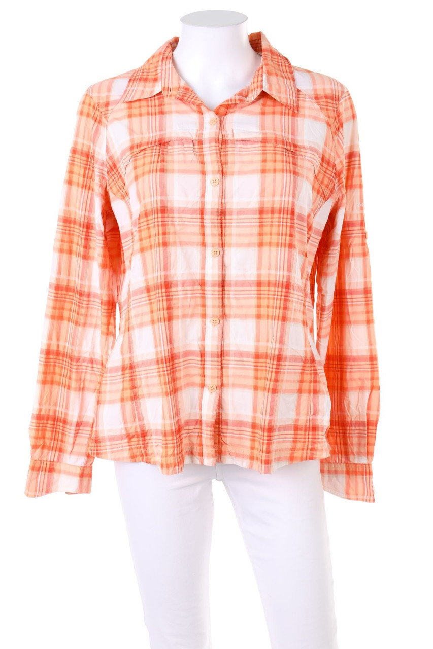 Columbia - Karo-Hemd-Bluse mit Krempel-Ärmeln - XL