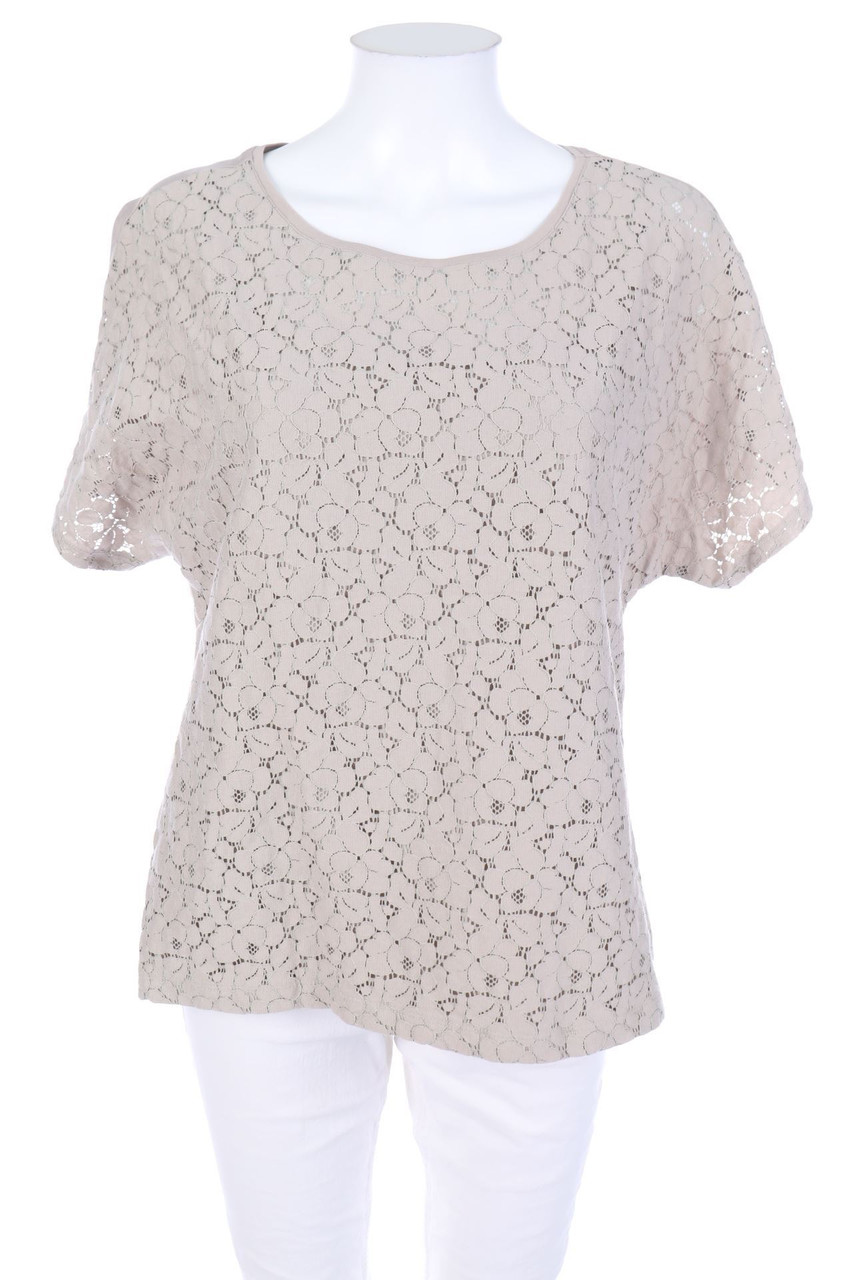 Christian Berg - Kurzarm-Shirt mit Spitze - D 38