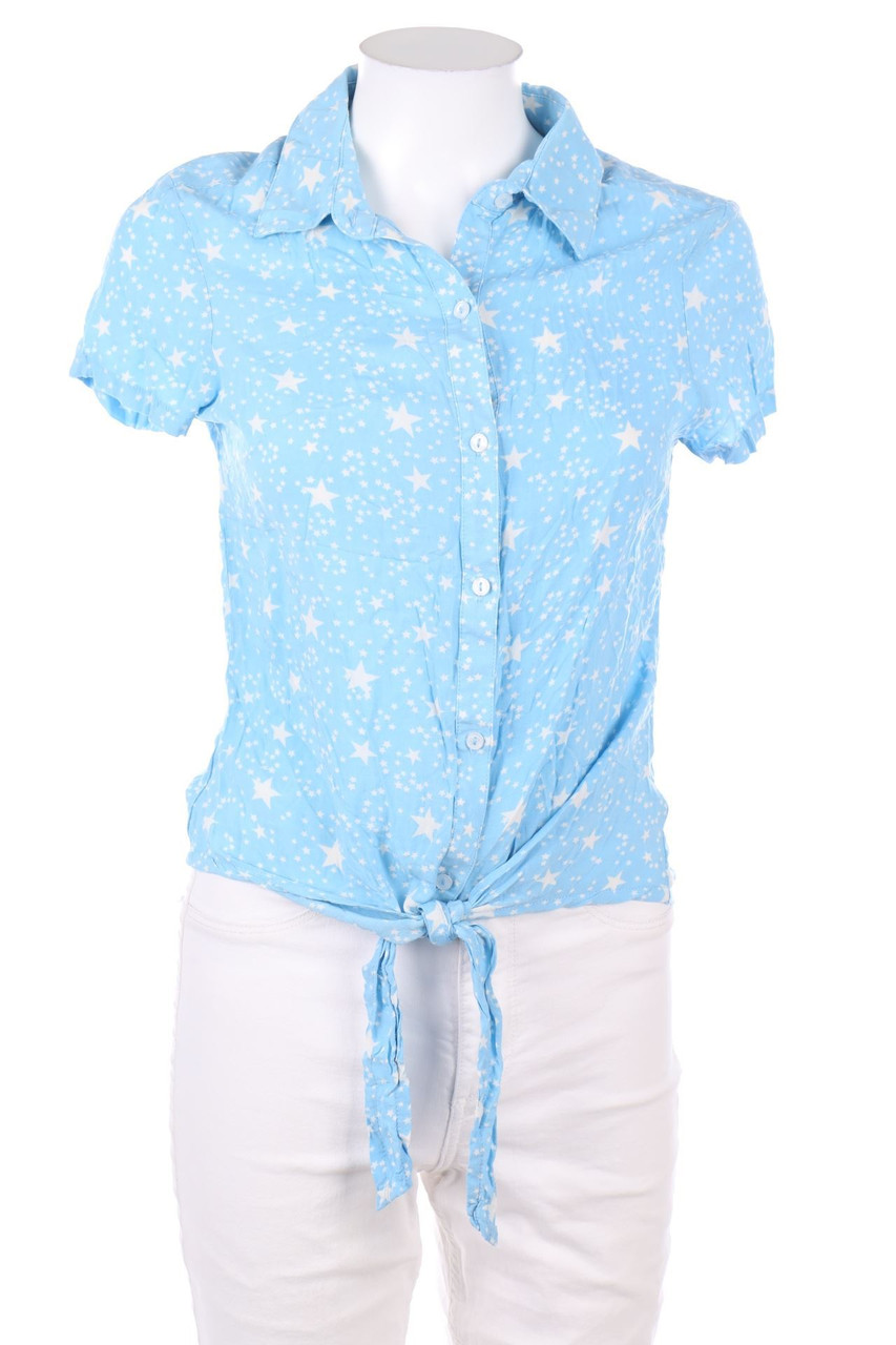 Up FASHION - Hemd-Bluse mit kurzem Ärmel zum Knoten - D 36