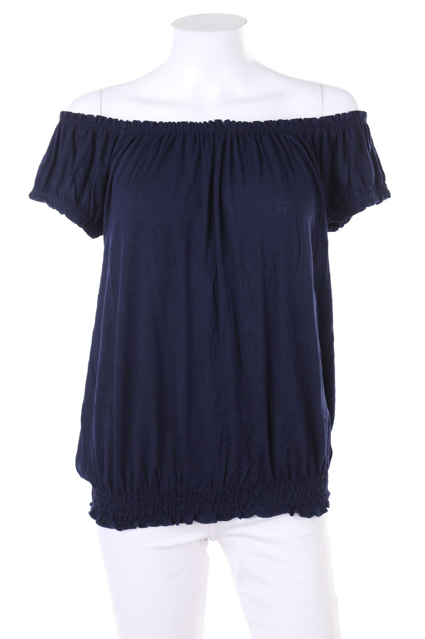 TODAY - Carmen-Bluse aus Viskose-Mix mit Smok-Details - S