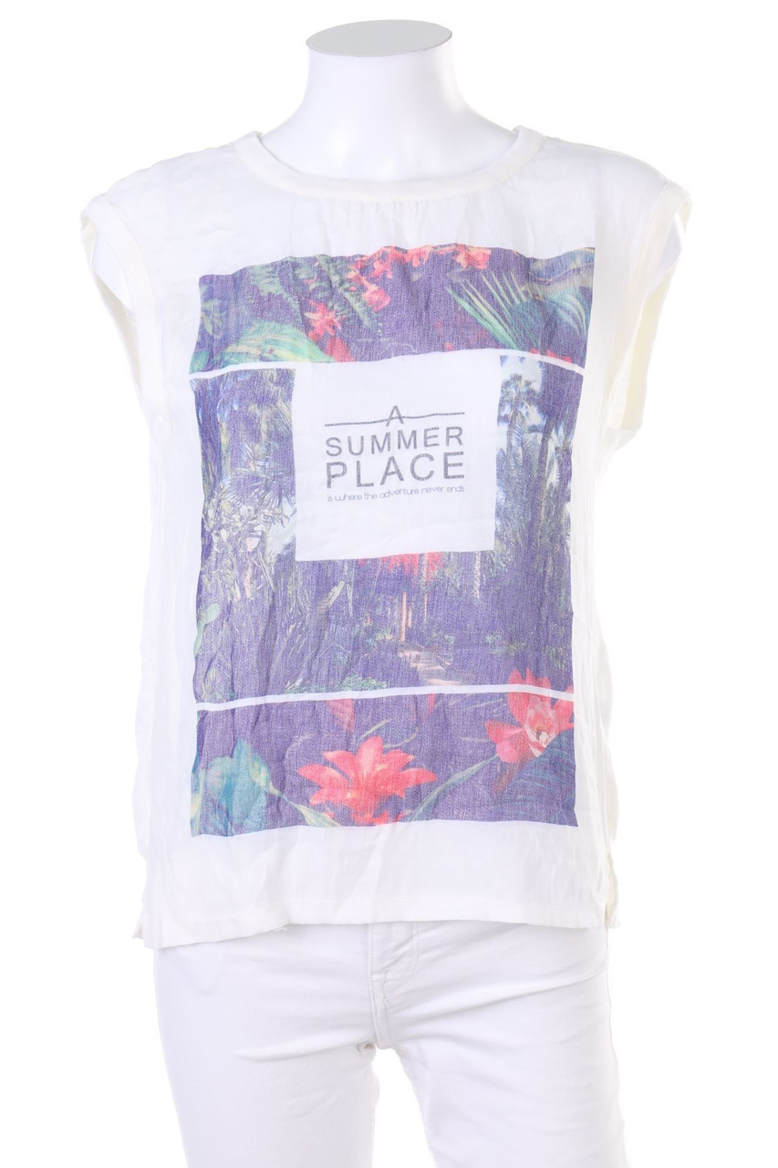 PULL&BEAR - T-Shirt mit Foto-Print - S