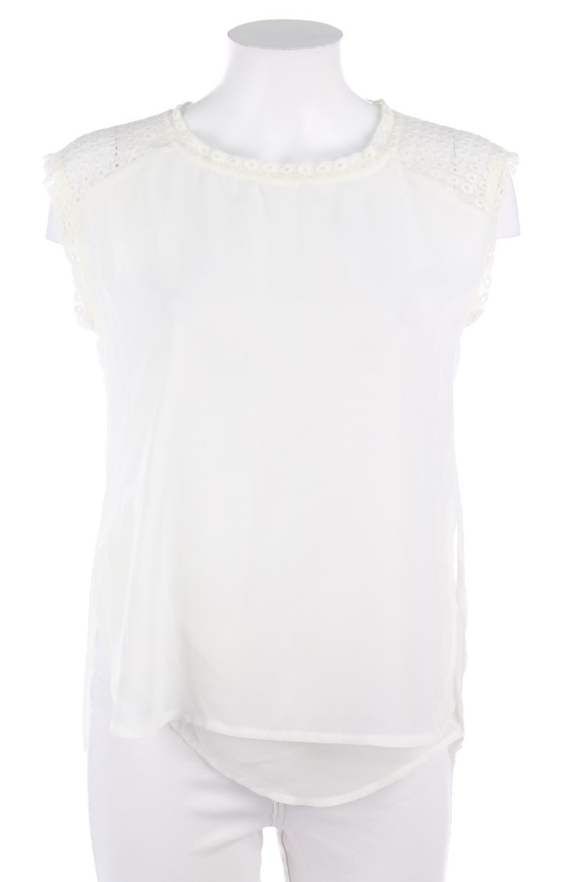 WOMAN.CODE - Blusentop mit Häkelspitze - D 38