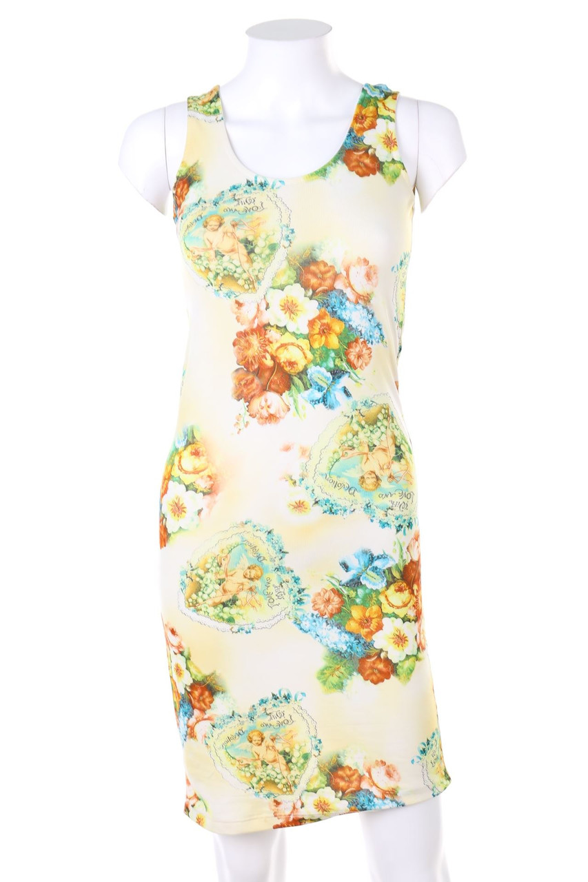 Ohne Label - Minikleid mit Blumen-Print - S