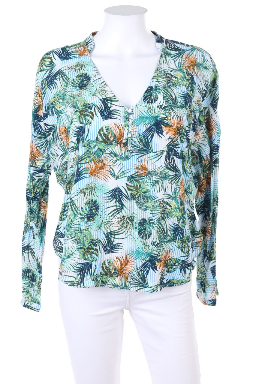 ESPRIT - Bluse mit Tropical Print - XS