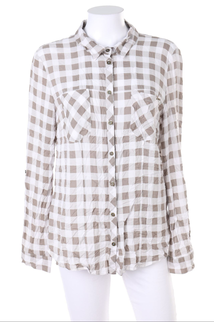 Yessica by C&A - Karo-Hemd-Bluse mit aufgesetzten Taschen - D 44