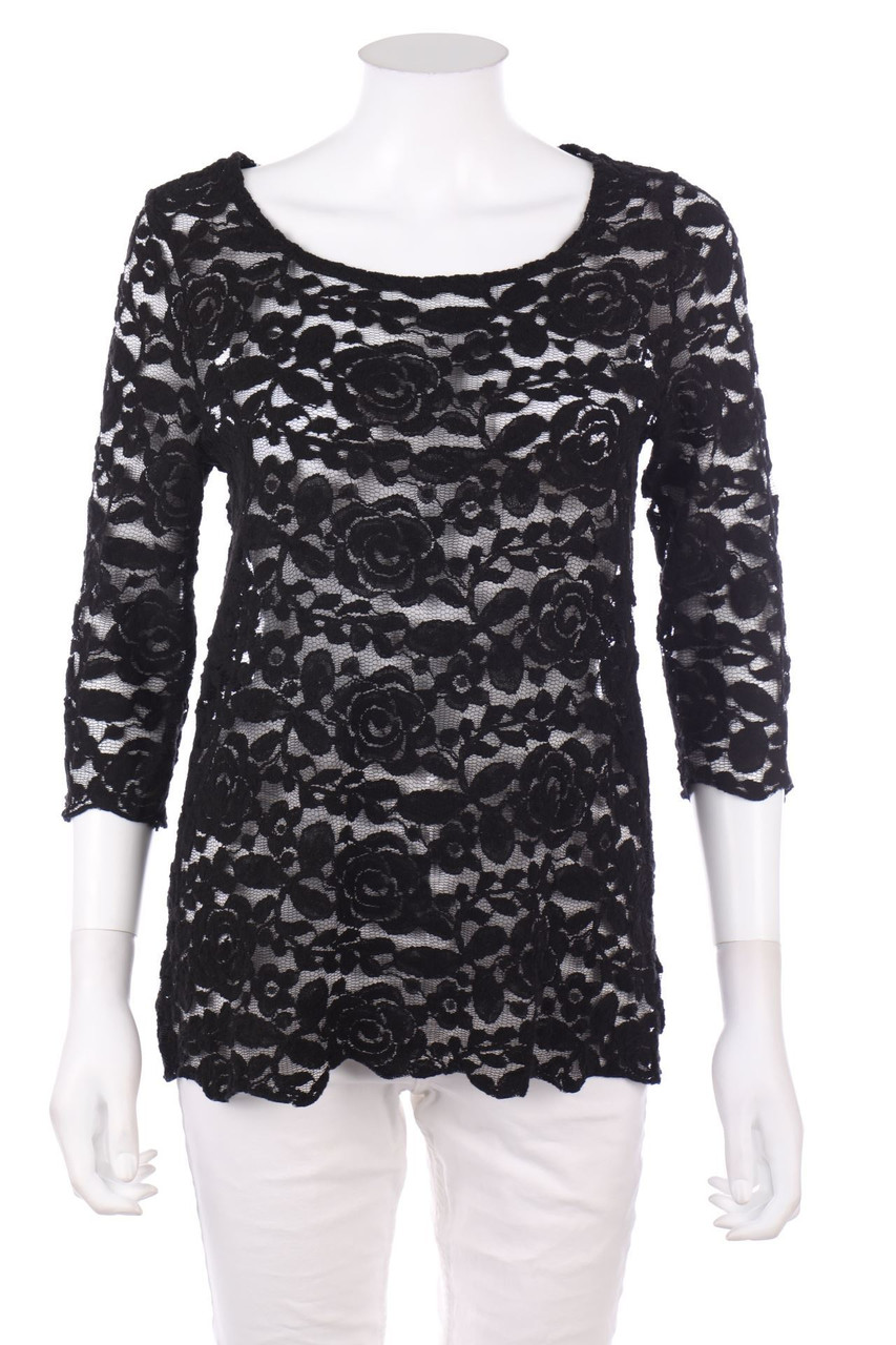 zero - Spitzen-3/4-Arm-Shirt - D 40