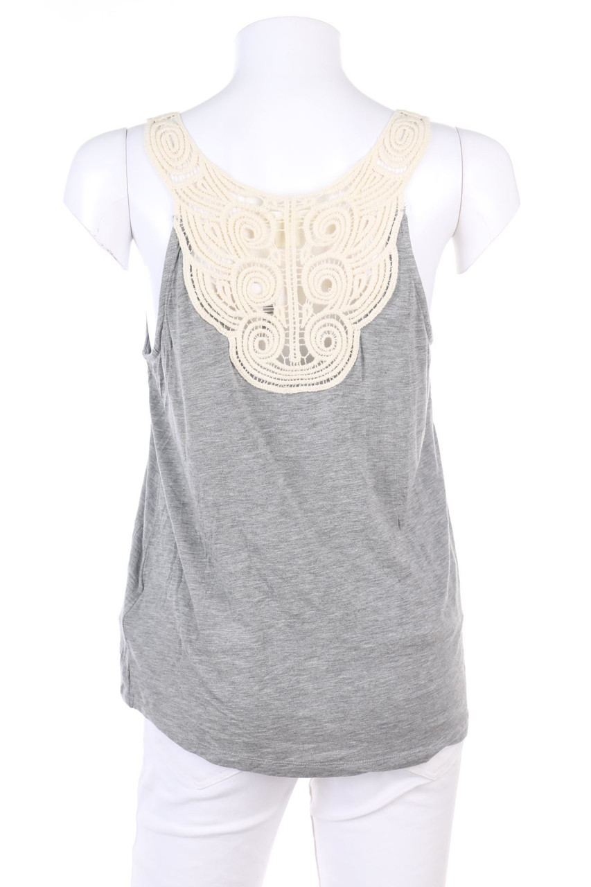 H&M - Top aus Viskose-Mix mit Spitze - S