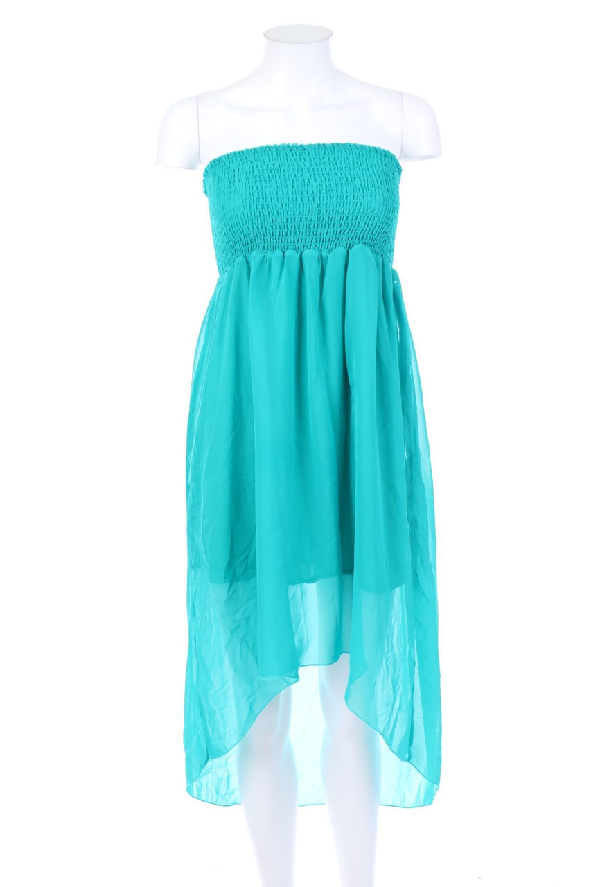 AMISU - Vokuhila-Minikleid mit Smok-Details - D 34