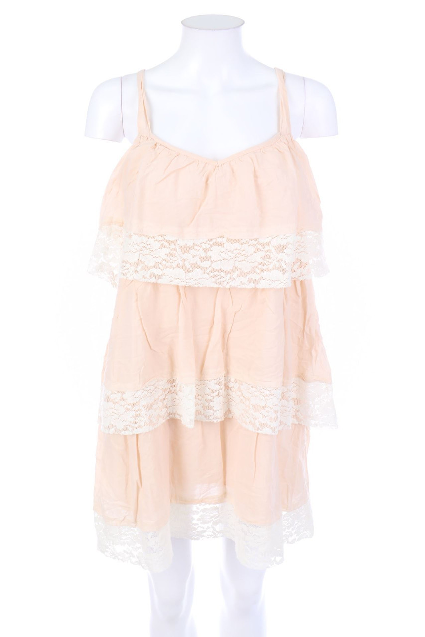 H&M - Volants-Minikleid mit Spitze - D 36