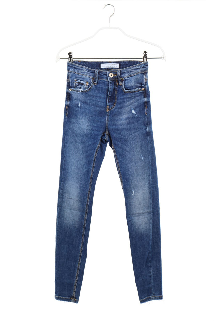 Stradivarius - High Waist-Distressed Skinny-Jeans - D 30