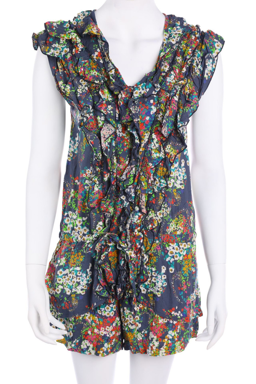 HEIDI.COM - Volants-Playsuit mit Blumen-Print - S